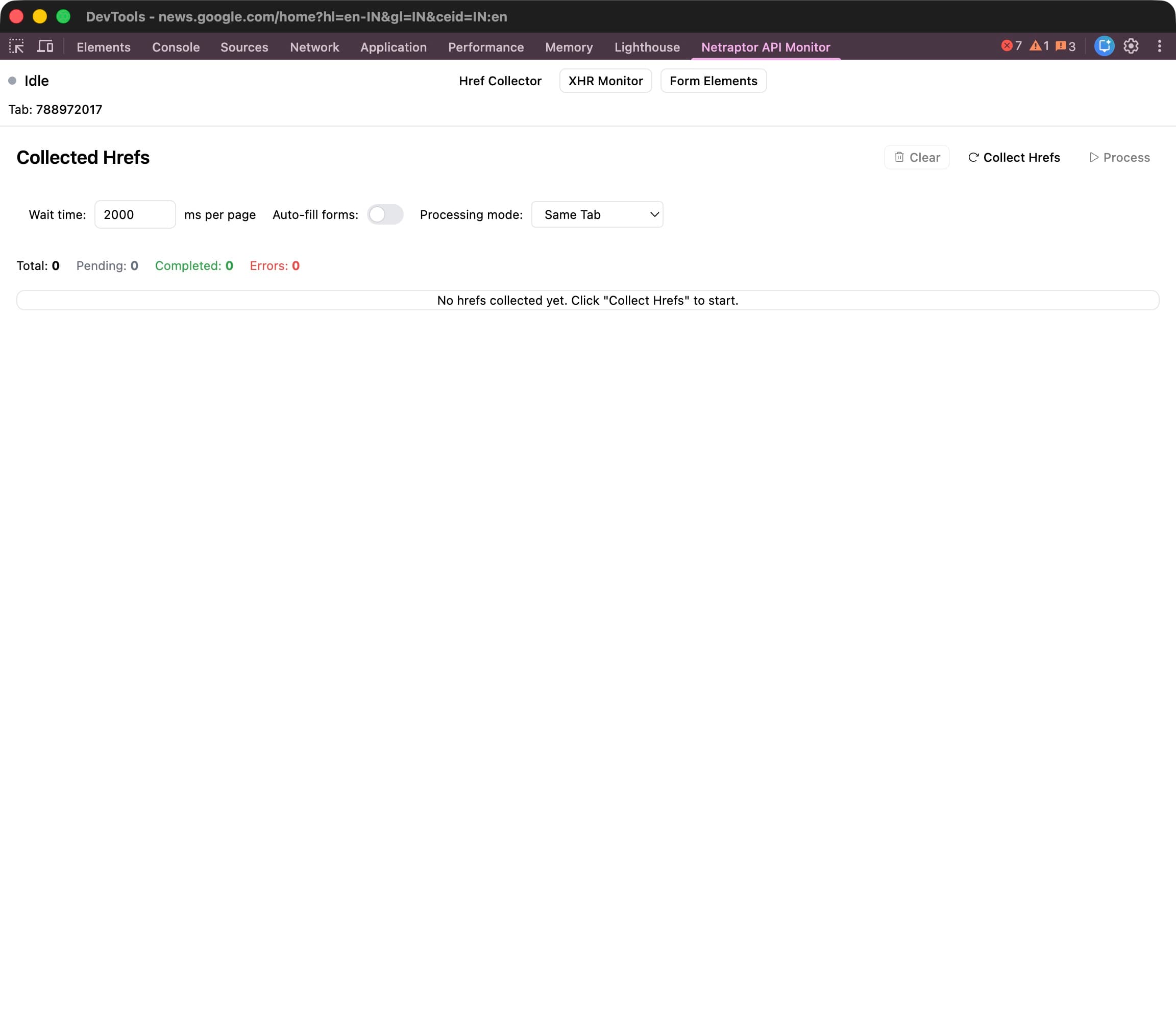 XHR Monitor - Collect network requests